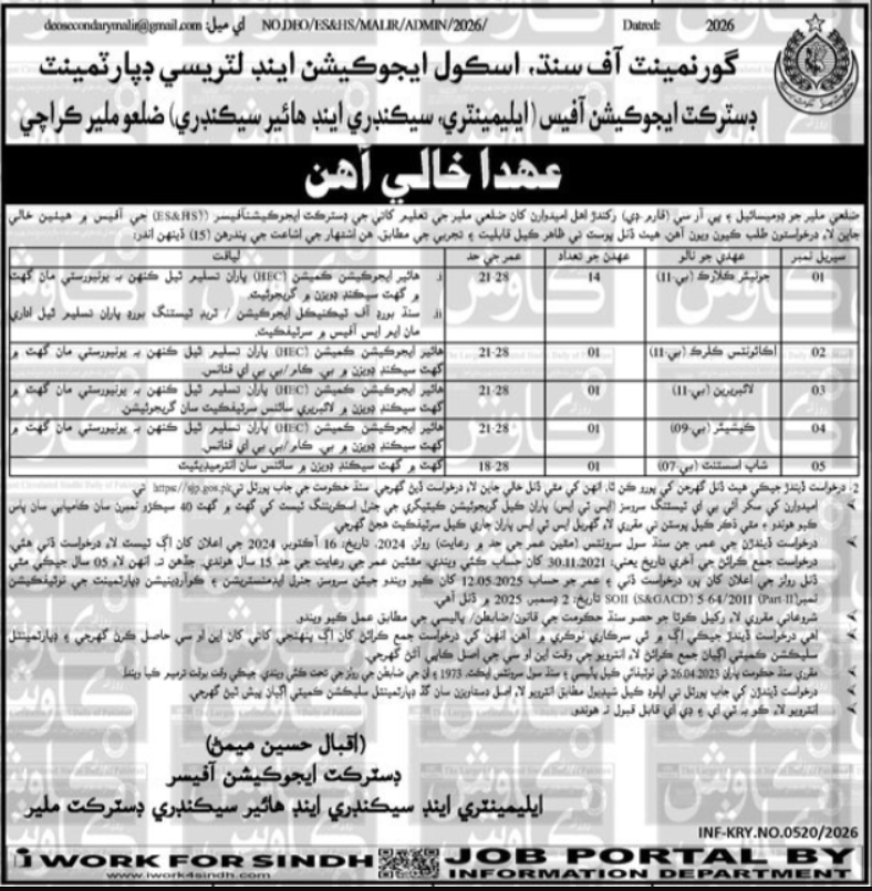 School Education And Literacy Department Apply Jobs 2026